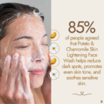 85% customer said that potato face wash reduces fine lines and soothes skin