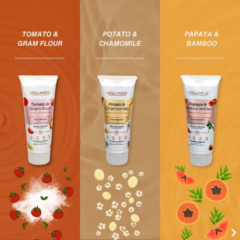 Ingredients - Papaya, Potato & Tomato Face Wash Combo